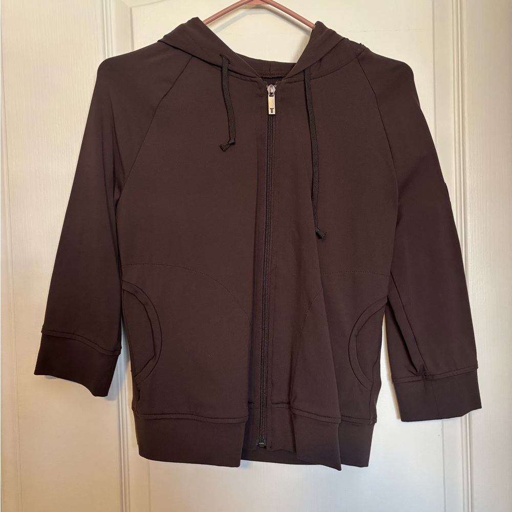 Women's Brown Zip-Up Hoodie